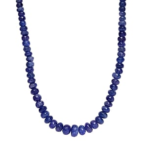 Tanzanite Beaded Necklace in 14K Yellow Gold (18 Inches) 250.00 ctw