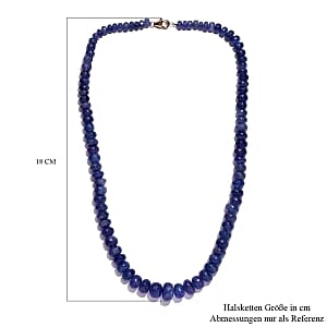 Tanzanite Beaded Necklace in 14K Yellow Gold (18 Inches) 250.00 ctw