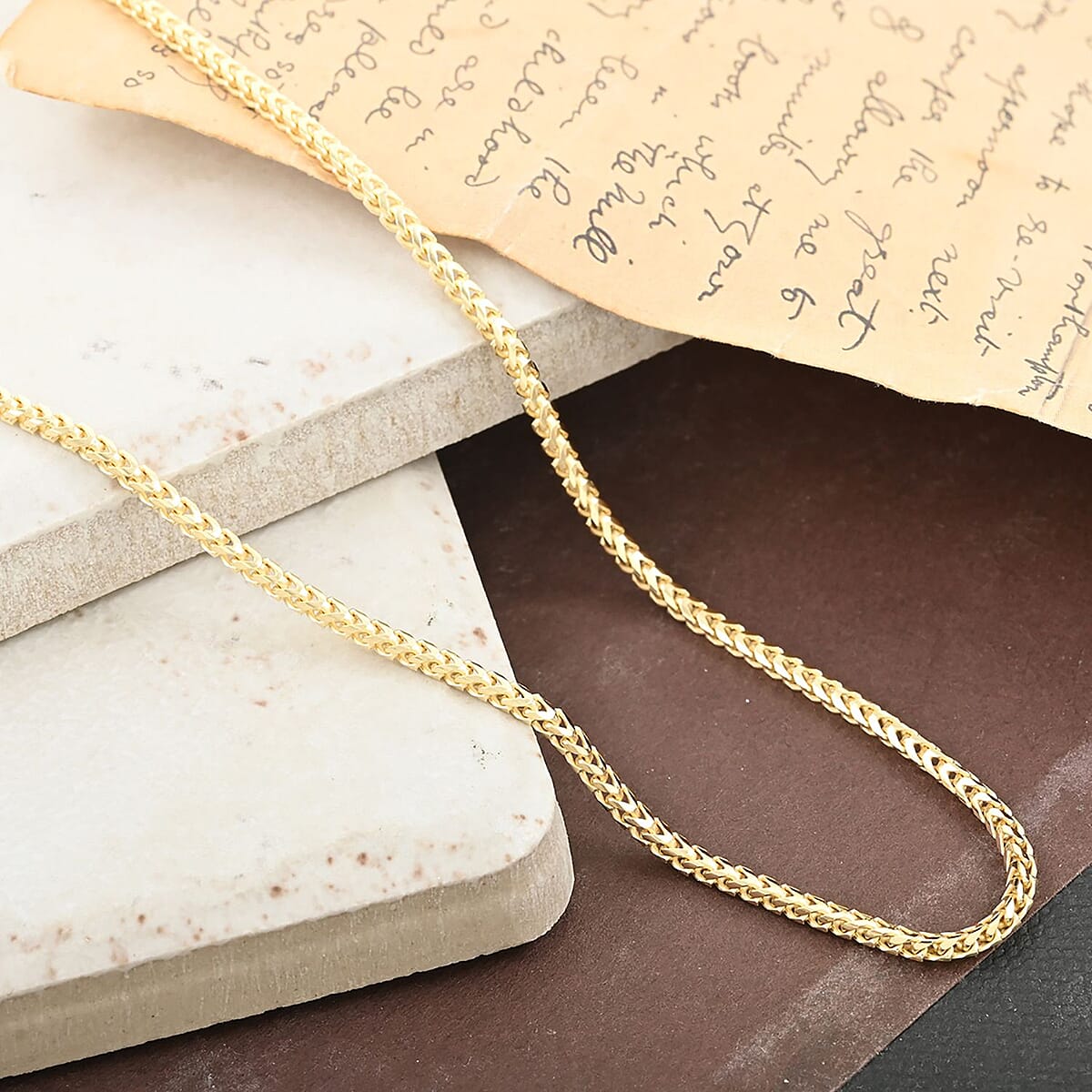 Italian Franco Necklace in 14K YG Over Sterling Silver 5.7 Grams 20 Inches image number 1