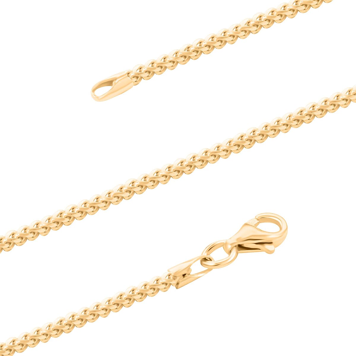 Italian Franco Necklace in 14K YG Over Sterling Silver 5.7 Grams 20 Inches image number 2