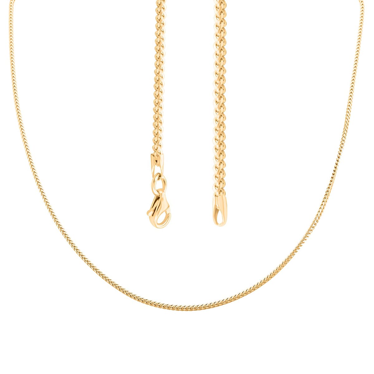 Italian Franco Necklace in 14K YG Over Sterling Silver 5.7 Grams 20 Inches image number 3