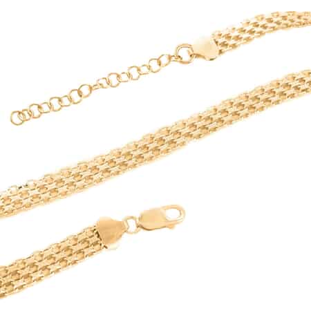Chain Extender, 3 Inches Adjustable, Sterling Silver with Yellow Gold  Plating