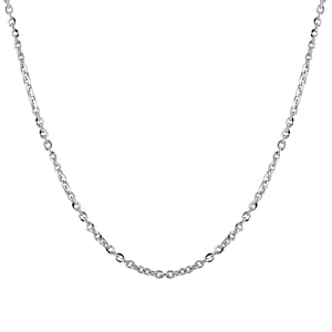 Italian Rhodium Over Sterling Silver Brillantina Necklace 18 Inches 4.10 Grams