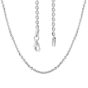 Italian Rhodium Over Sterling Silver Brillantina Necklace 18 Inches 4.10 Grams