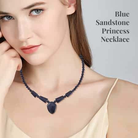 Buy Simulated Blue Sapphire, Black and Blue Austrian Crystal Crocodile  Necklace 21 Inches in Silvertone at ShopLC.