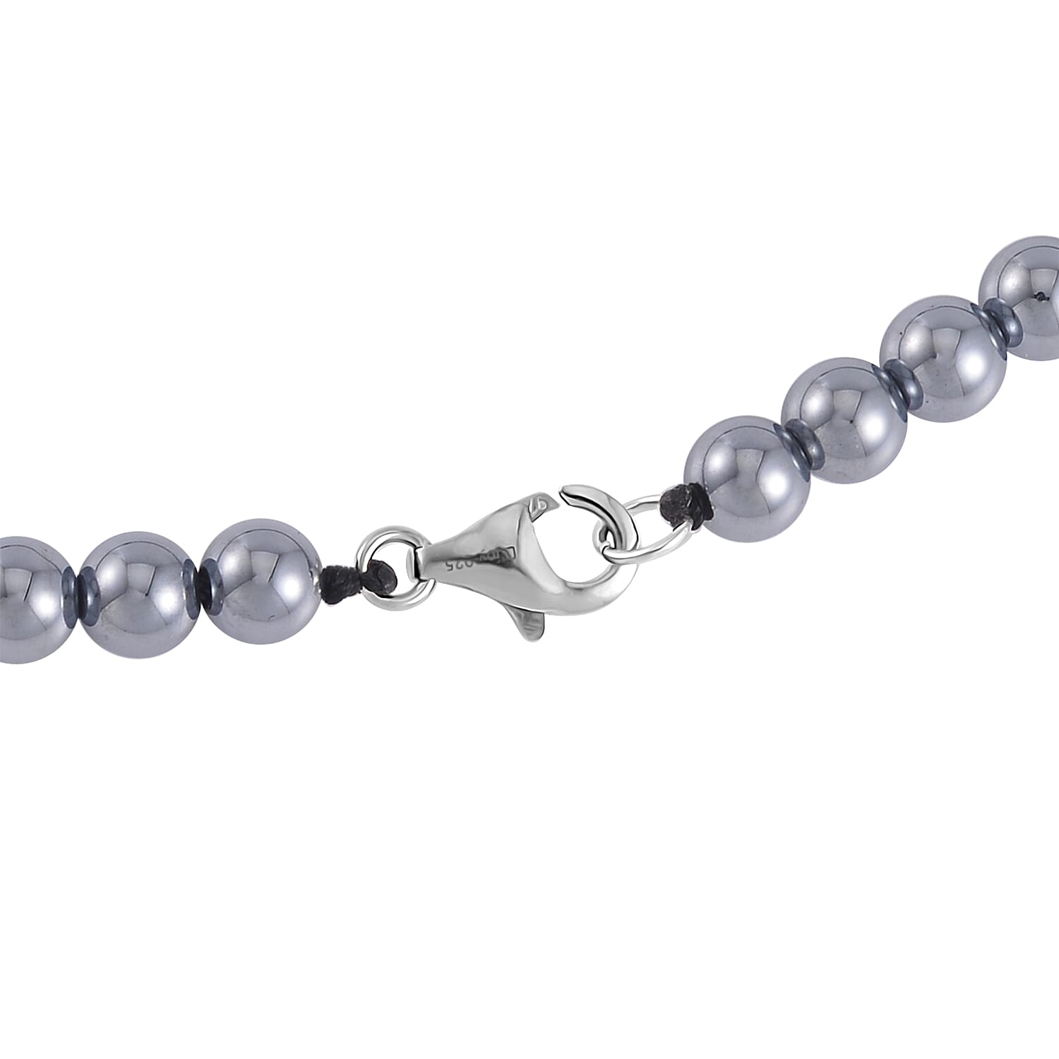 Terahertz Dog Tag Pendant with Beaded Necklace 20 Inches in Rhodium Over Sterling Silver 199.00 ctw