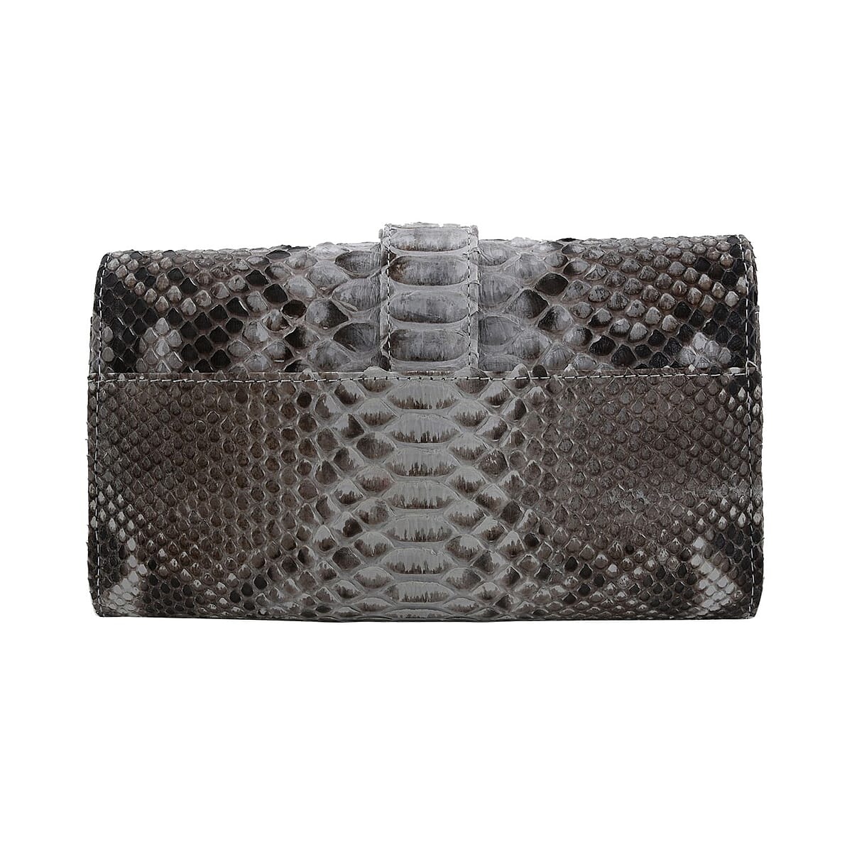 The Grand Pelle Handcrafted Natural Color Genuine Python Leather Crossbody Wallet image number 3