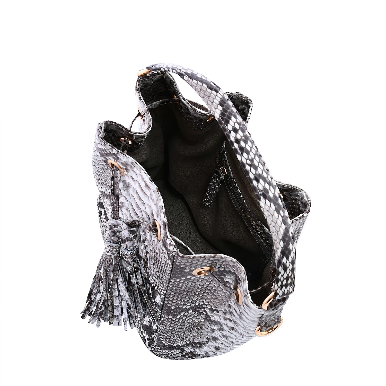 【INCHANT ME】Multi twill leather bucket bag INCHANT ME】Multi twill leather bucket bag Luxe Cinch Bucket