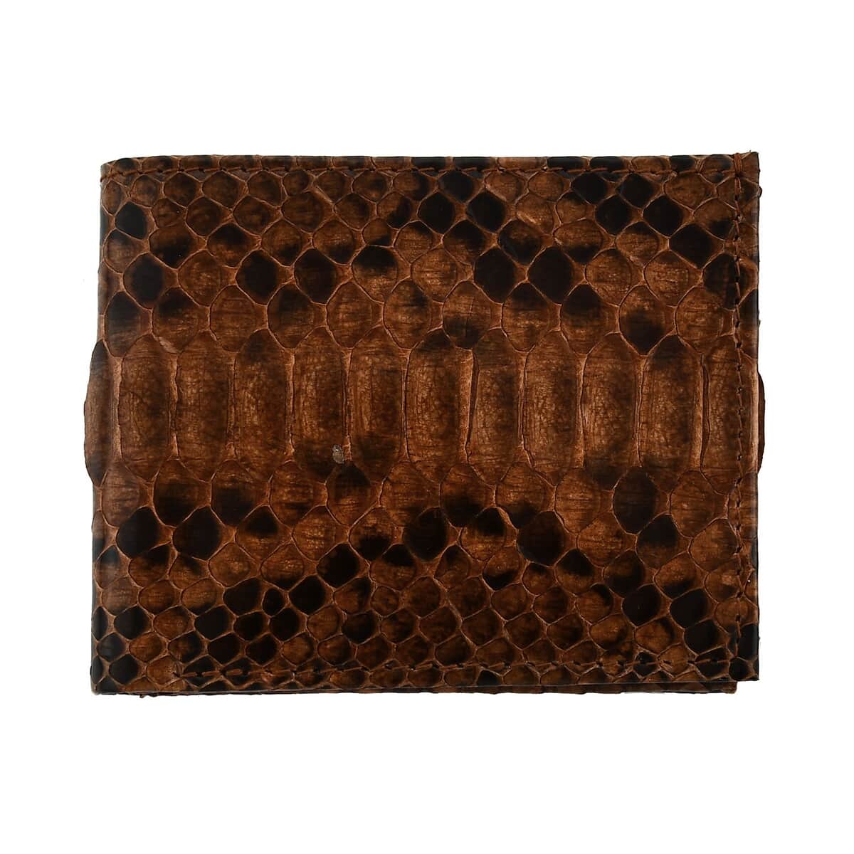 The Grand Pelle Collection Handcrafted Brown Color Genuine Python Leather Wallet image number 0