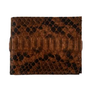 The Grand Pelle Collection Handcrafted Brown Color Genuine Python Leather Wallet