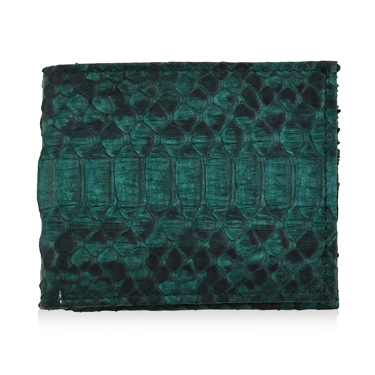 The Grand Pelle Collection Handcrafted Green Color Genuine Python Leather Wallet image number 0