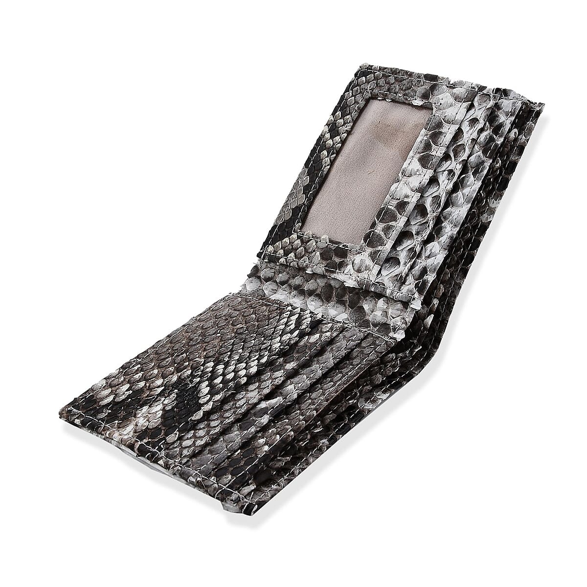 The Grand Pelle Collection Handcrafted Natural Color Genuine Python Leather Wallet image number 3