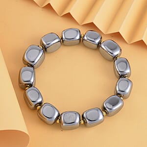 Terahertz 237.00 ctw Tumble Shape Beaded Stretch Bracelet in Goldtone