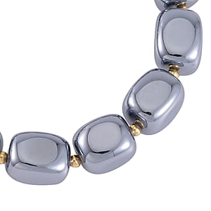 Terahertz 237.00 ctw Tumble Shape Beaded Stretch Bracelet in Goldtone