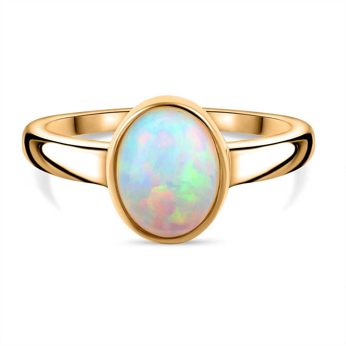 Ethiopian Welo Opal 1.25 ctw Solitaire Ring in Sterling Silver (Size 8.0)