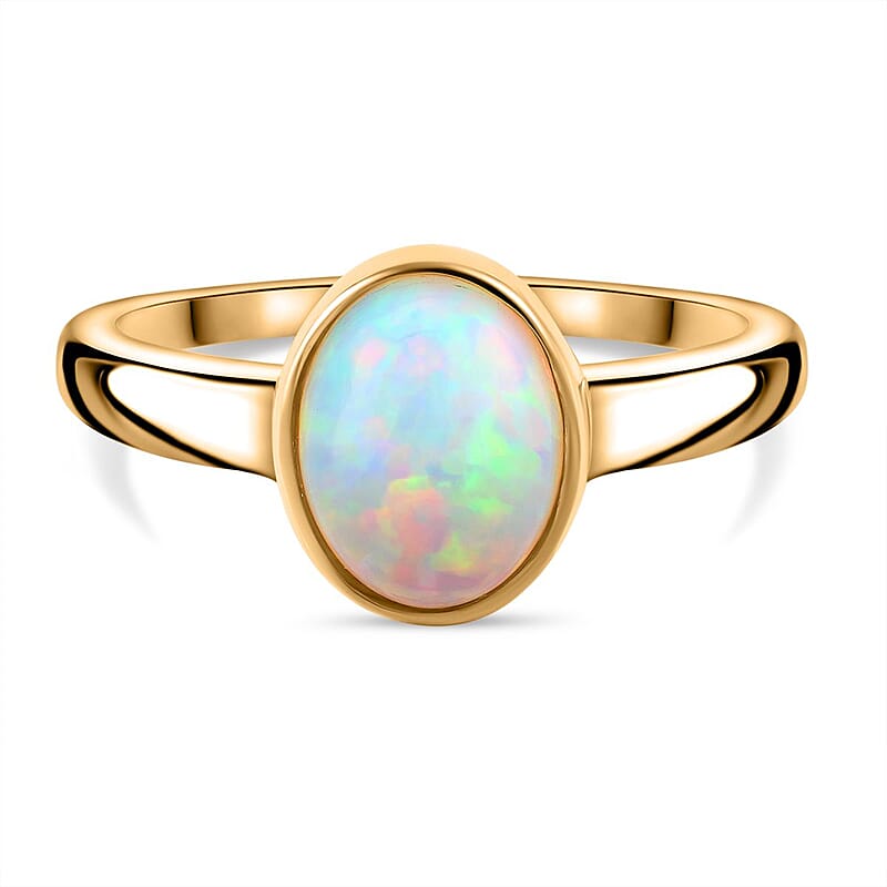 Ethiopian Welo Opal 1.25 ctw Solitaire Ring in Sterling Silver (Size 8.0)