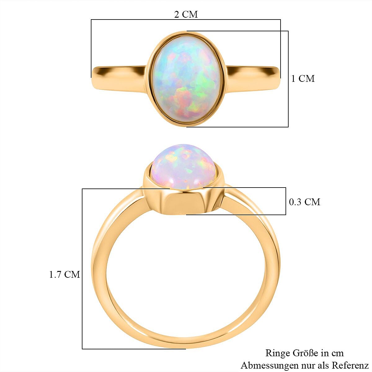 Ethiopian Welo Opal 1.25 ctw Solitaire Ring in Sterling Silver (Size 8.0)