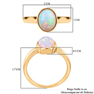 Ethiopian Welo Opal 1.25 ctw Solitaire Ring in Sterling Silver (Size 8.0)