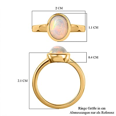 Ethiopian Welo Opal 1.25 ctw Solitaire Ring in Sterling Silver (Size 8.0)