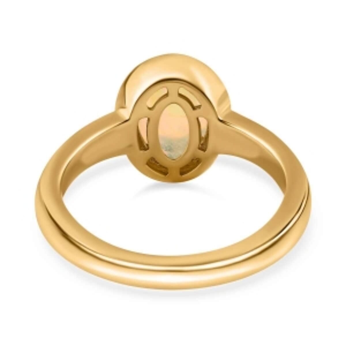 Premium Ethiopian Welo Opal 1.25 ctw Solitaire Ring in 14K Yellow Gold Over Sterling Silver (Size 10.0) image number 5