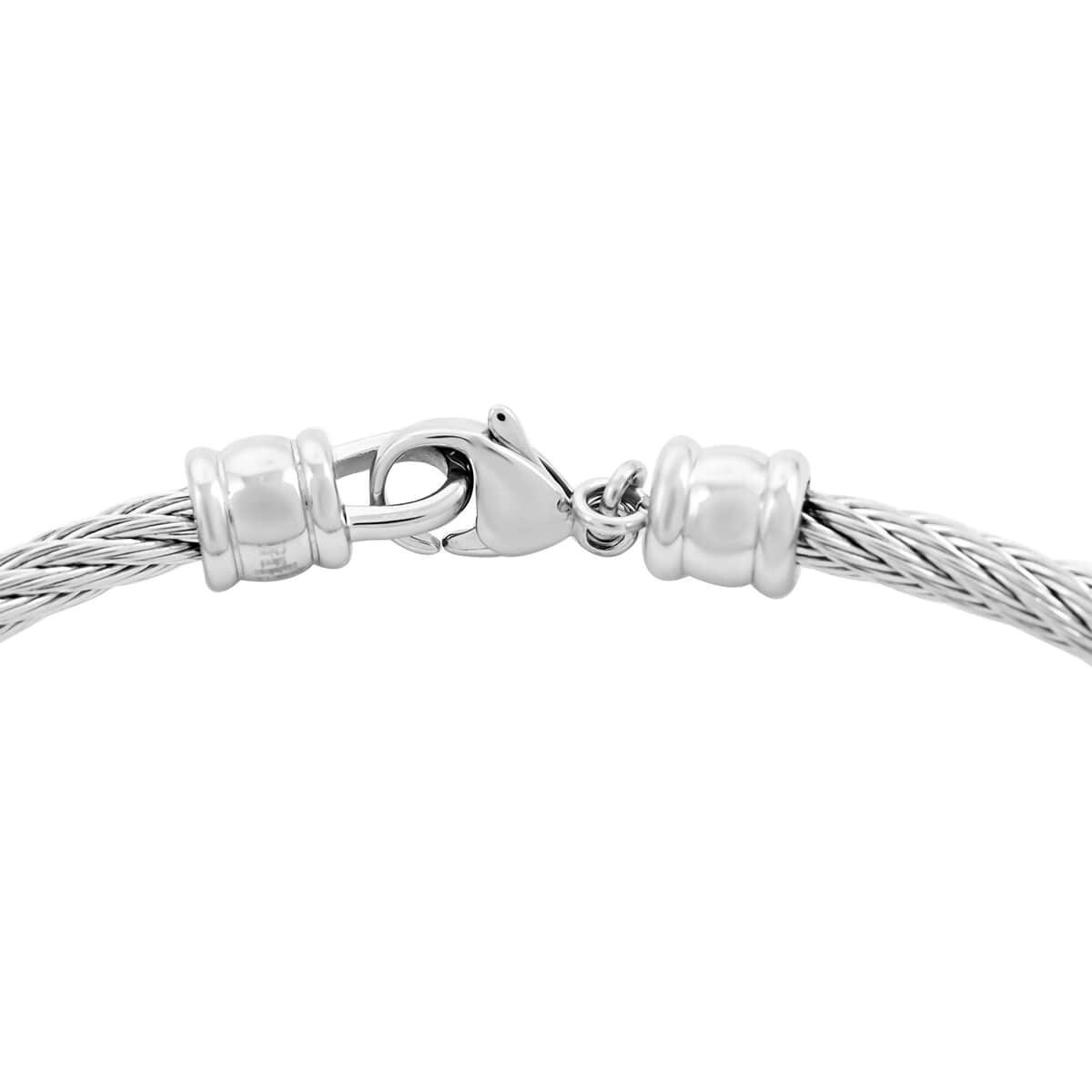 Engraved Charm Bracelet in Stainless Steel (7.50 In) image number 3