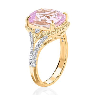 Modani 14K Yellow Gold Kunzite, Natural Yellow and White Diamond Ring (Size 10.0) 6.25 ctw