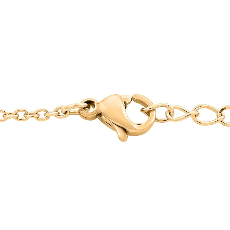 Love Necklace 18 Inches in ION Plated YG Stainless Steel