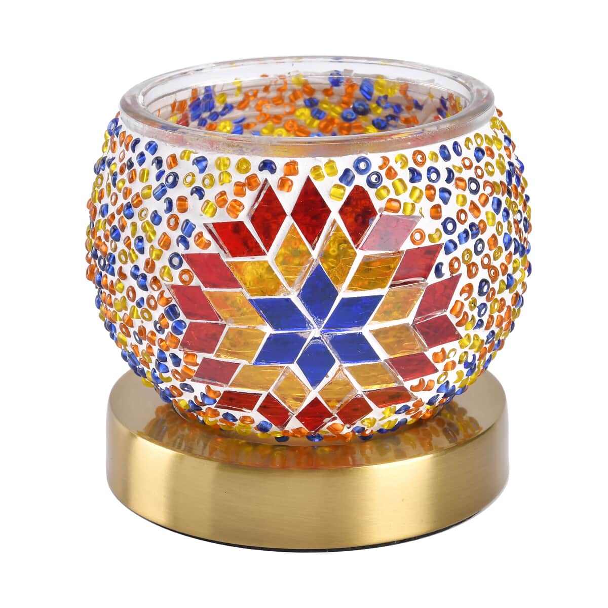 Homesmart Blue Star Turkish Inspired Mosaic Glass Table Lamp (Bulb Type E12) (5W) image number 1