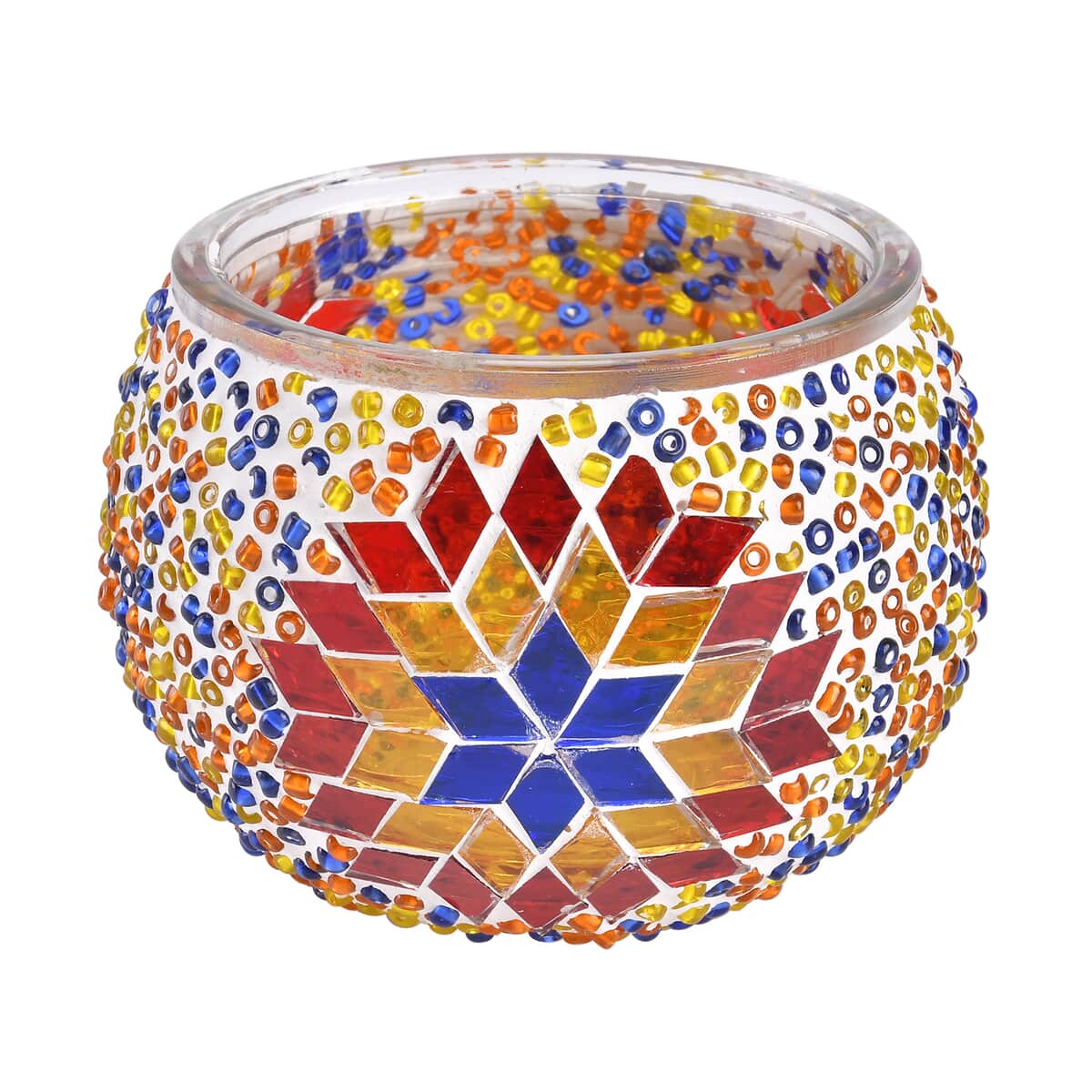 Homesmart Blue Star Turkish Inspired Mosaic Glass Table Lamp (Bulb Type E12) (5W) image number 2