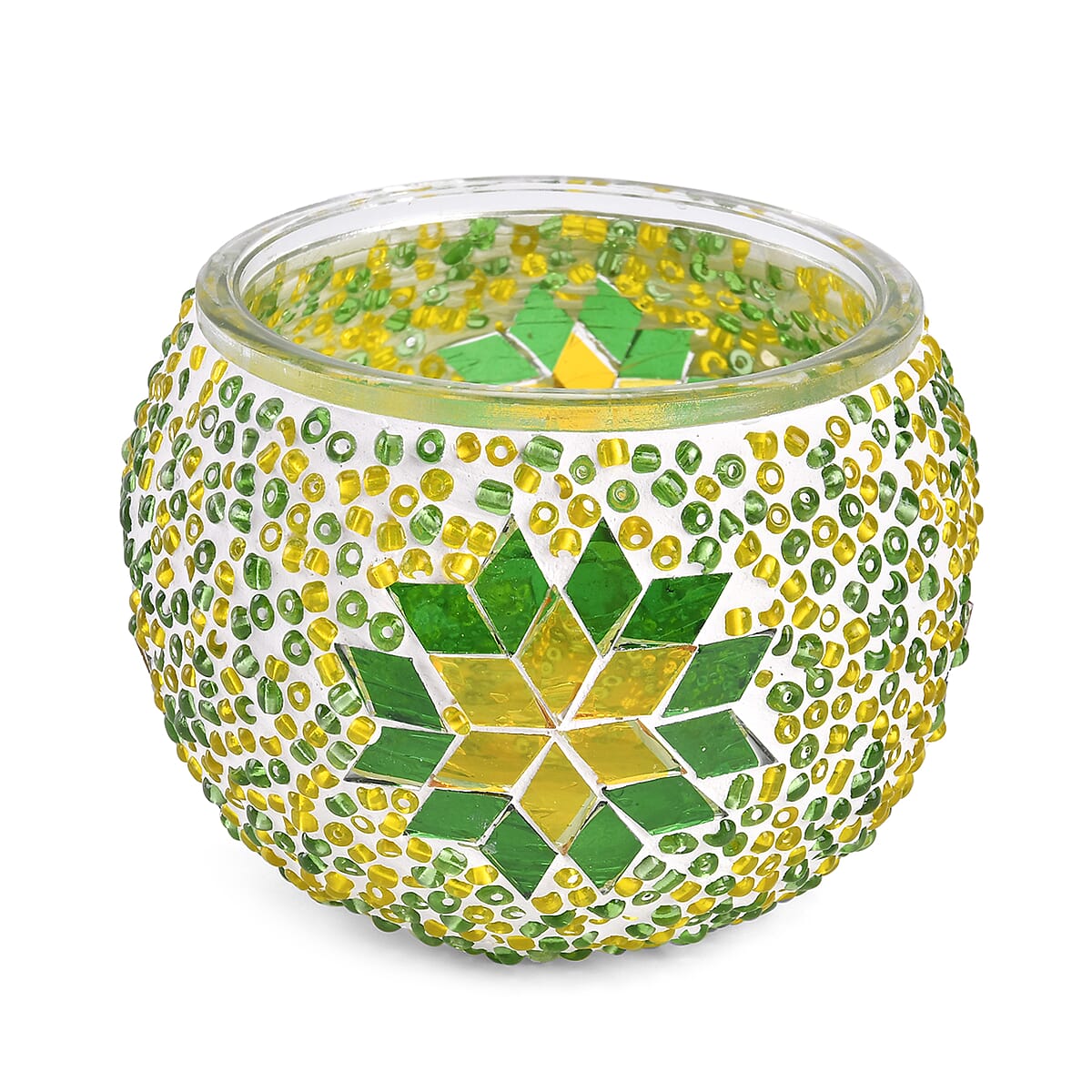 Homesmart Green Turkish Inspired Mosaic Glass Table Lamp (Bulb Type E12) (5W) image number 2