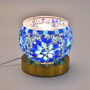 Homesmart Blue Turkish Inspired Mosaic Glass Table Lamp (Bulb Type E12) (5W)