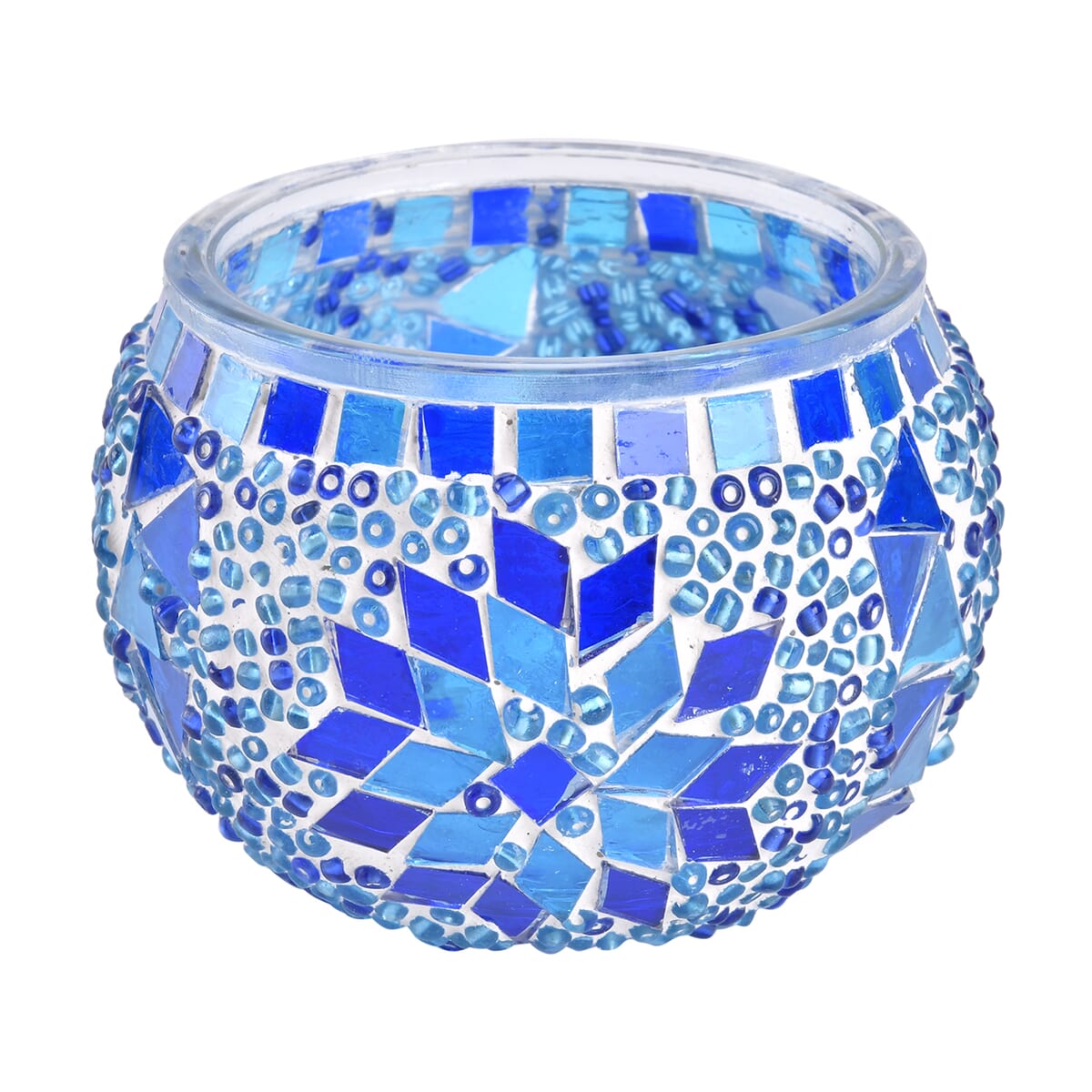 Homesmart Blue Turkish Inspired Mosaic Glass Table Lamp (Bulb Type E12) (5W) image number 2