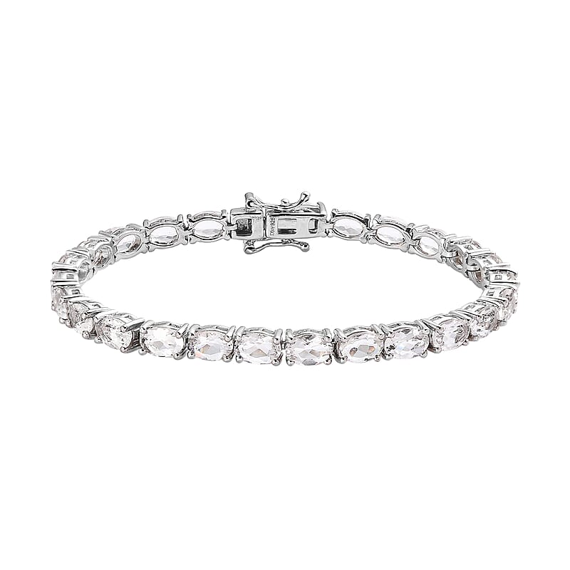 Brazilian Petalite Tennis Bracelet in Platinum Over Sterling Silver (6.50 In) 8.90 ctw