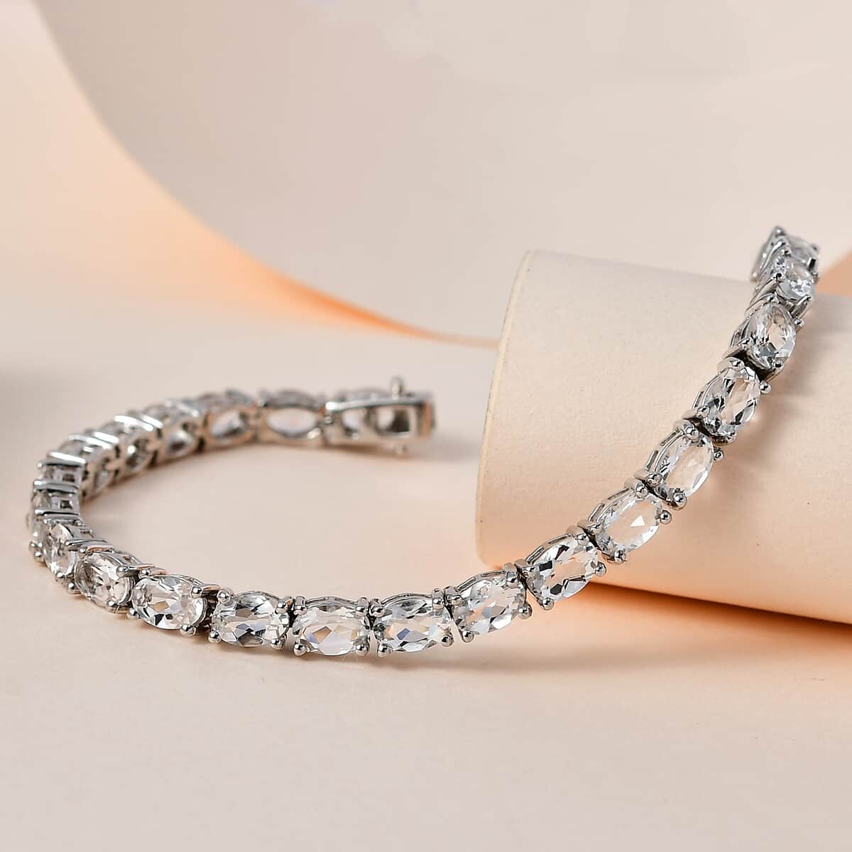 Brazilian Petalite Tennis Bracelet in Platinum Over Sterling Silver (6.50 In) 8.90 ctw image number 1