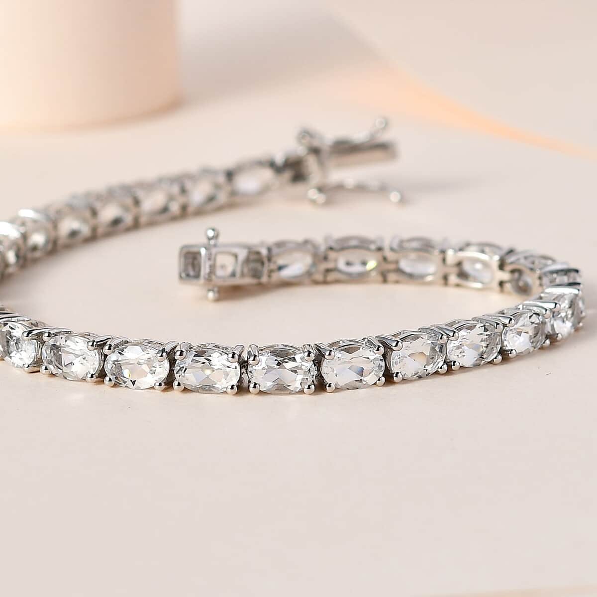 Brazilian Petalite Tennis Bracelet in Platinum Over Sterling Silver (7.25 In) 9.90 ctw image number 1