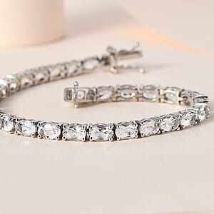 D'Joy Brazilian Petalite Tennis Bracelet in Platinum Over Sterling Silver (7.25 In) 9.90 ctw