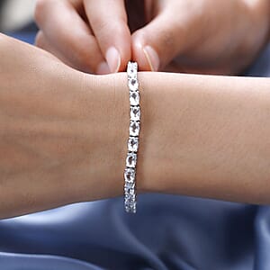 D'Joy Brazilian Petalite Tennis Bracelet in Platinum Over Sterling Silver (7.25 In) 9.90 ctw
