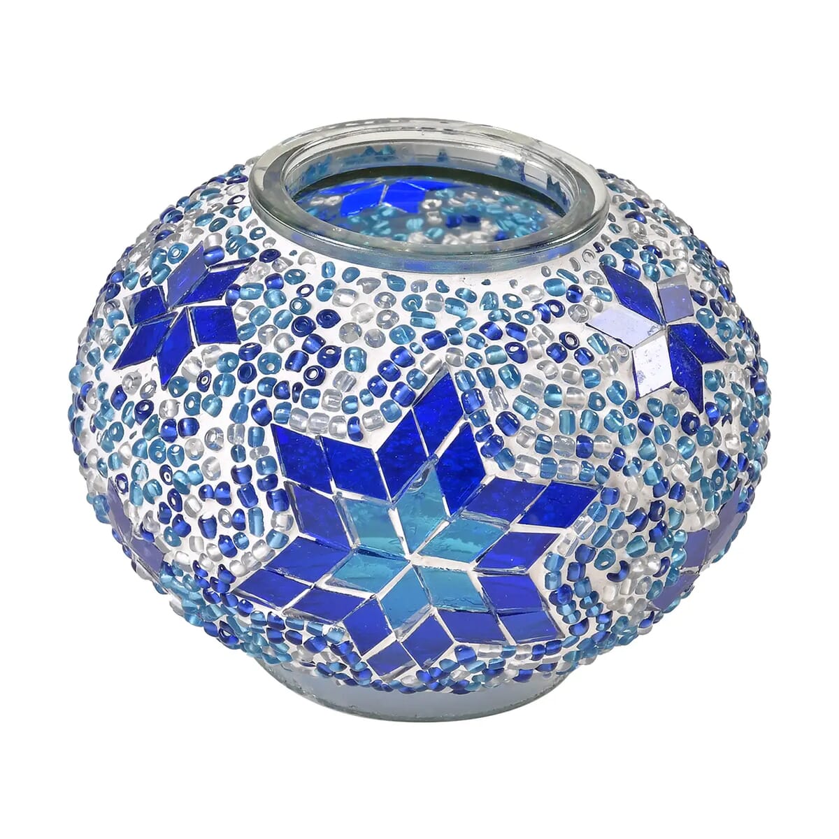 3 Globe Mosaic Glass Handmade Antique Turkish Inspired Lamp with Bronze Base, Multi-purpose Use(Bedside,Indoor), Colorful Stained Glass Lantern image number 5