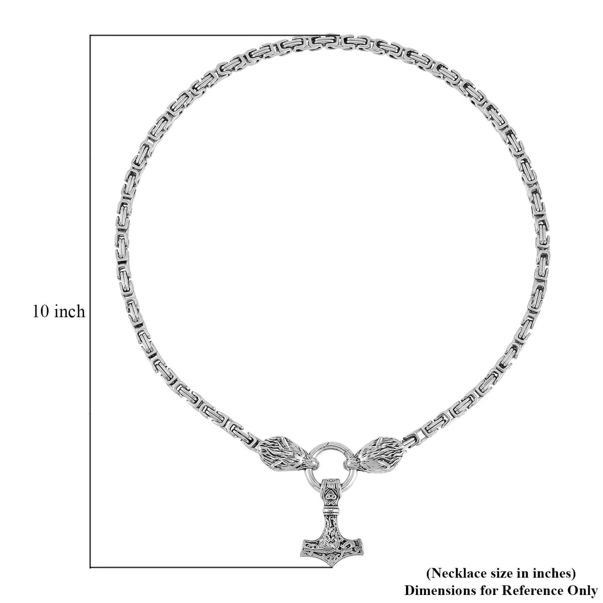 Ever True Wolf and Anchor Interchangeable Pendant with Necklace 24 Inches in Stainless Steel image number 4
