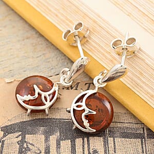 Baltic Amber Earrings in Sterling Silver