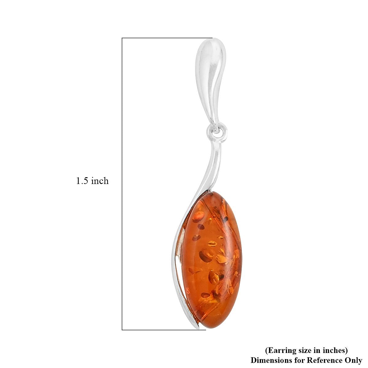 Baltic Amber Earrings in Sterling Silver image number 4