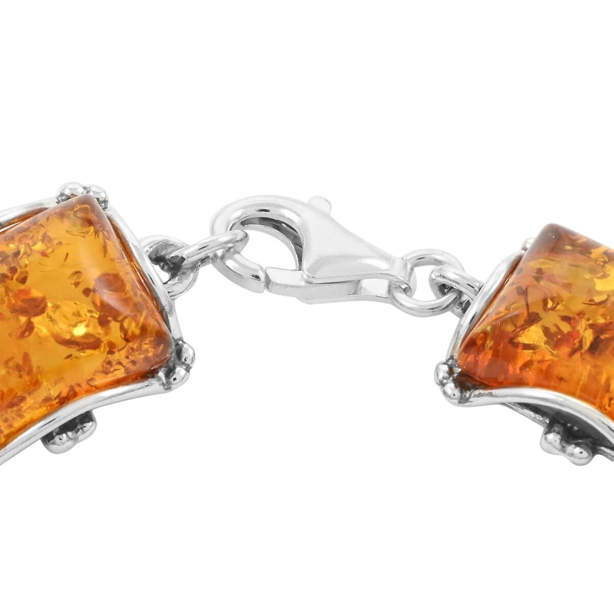 Baltic Amber Bracelet in Sterling Silver (7.00 In) image number 3