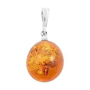 Baltic Amber Pendant in Sterling Silver