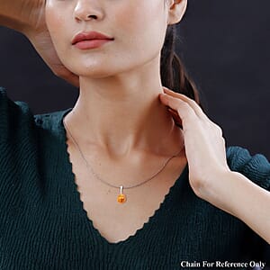 Baltic Amber Pendant in Sterling Silver