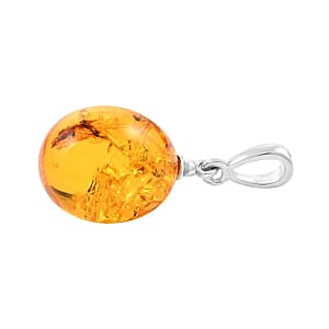 Baltic Amber Pendant in Sterling Silver