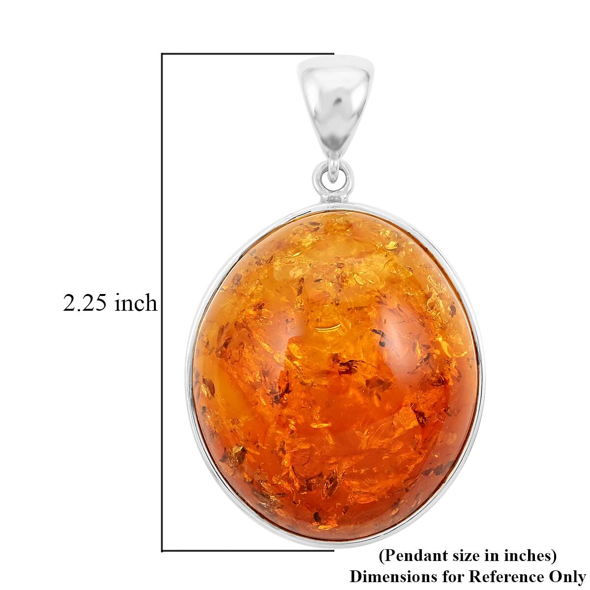 Baltic Amber Pendant in Sterling Silver image number 4