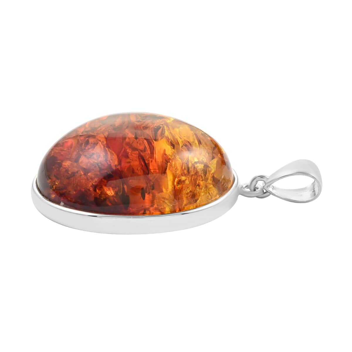 Baltic Amber Pendant in Sterling Silver image number 3