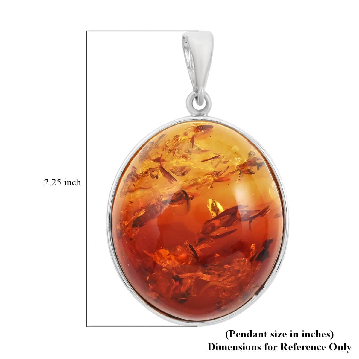 Baltic Amber Pendant in Sterling Silver image number 4