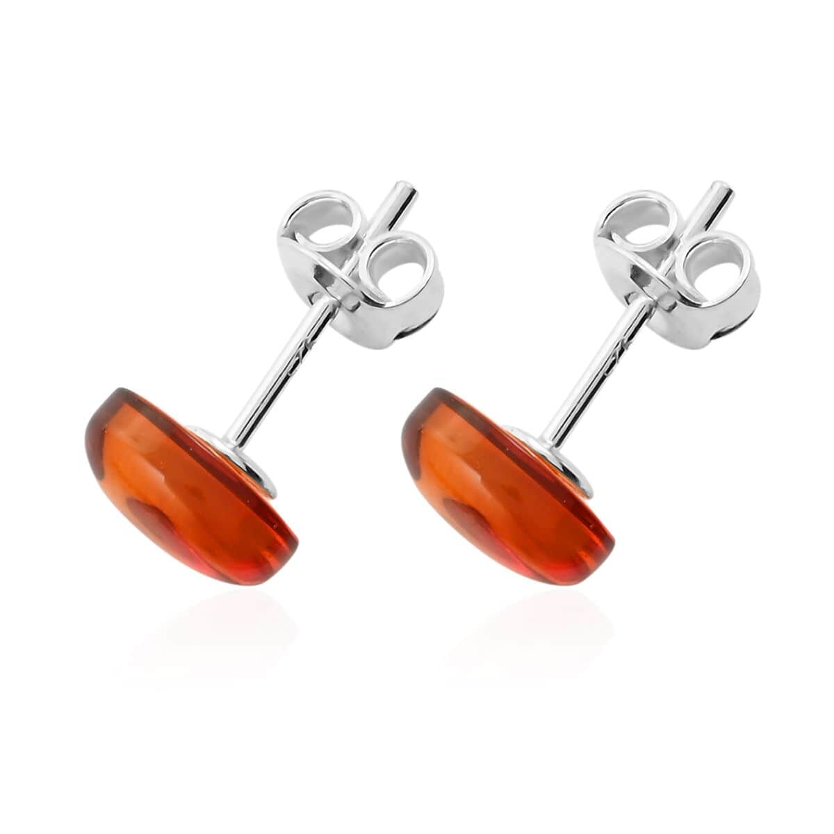 Baltic Amber Earrings in Sterling Silver image number 3