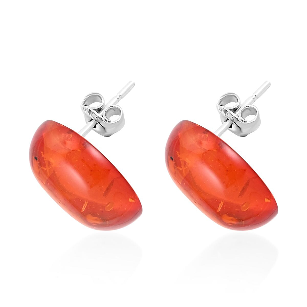 Baltic Amber Earrings in Sterling Silver image number 3